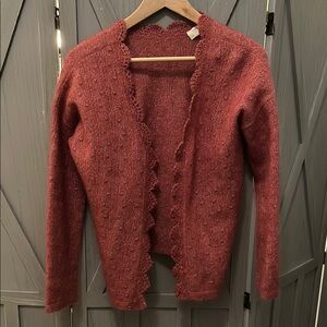 Sezane Women's Dark Rose Cardigan Sweater